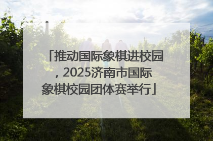 推动国际象棋进校园，2025济南市国际象棋校园团体赛举行