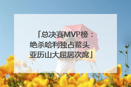 总决赛MVP榜：绝杀哈利独占鳌头 亚历山大屈居次席