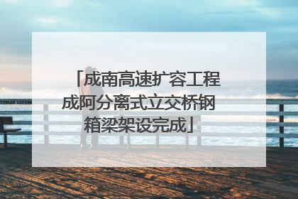 成南高速扩容工程成阿分离式立交桥钢箱梁架设完成