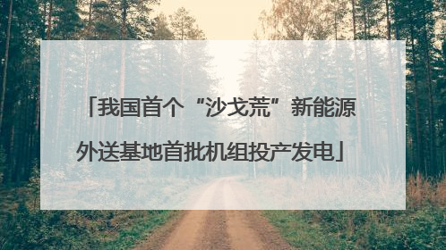我国首个“沙戈荒”新能源外送基地首批机组投产发电