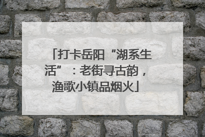 打卡岳阳“湖系生活”：老街寻古韵，渔歌小镇品烟火