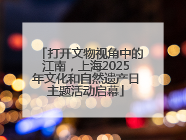 打开文物视角中的江南，上海2025年文化和自然遗产日主题活动启幕
