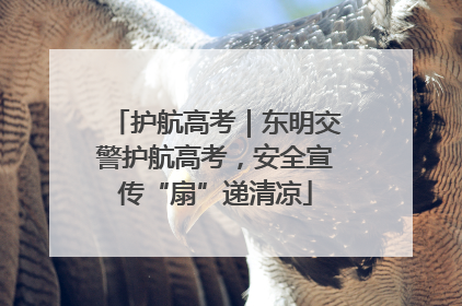 护航高考｜东明交警护航高考，安全宣传“扇”递清凉