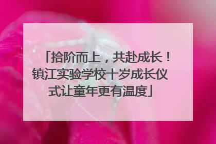 拾阶而上，共赴成长！镇江实验学校十岁成长仪式让童年更有温度