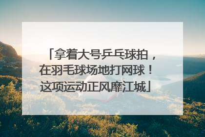 拿着大号乒乓球拍，在羽毛球场地打网球！这项运动正风靡江城
