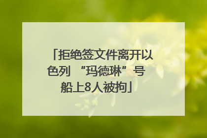 拒绝签文件离开以色列 “玛德琳”号船上8人被拘