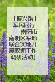 振兴路上 军民同行——贵阳市南明区军地联合实地开展双拥工作调研活动