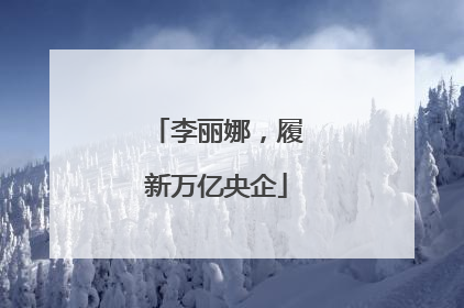 李丽娜，履新万亿央企