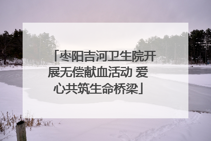 枣阳吉河卫生院开展无偿献血活动 爱心共筑生命桥梁