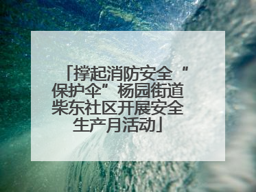 撑起消防安全“保护伞”杨园街道柴东社区开展安全生产月活动