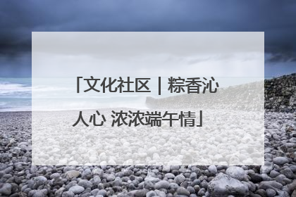 文化社区｜粽香沁人心 浓浓端午情