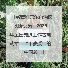 新疆维吾尔自治区政协委员、2025年全国先进工作者刘武军：“羊教授”的“中国芯”