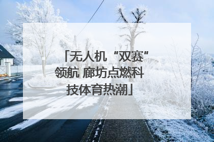 无人机“双赛”领航 廊坊点燃科技体育热潮