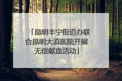 昆明丰宁街道办联合昆明大滇医院开展无偿献血活动
