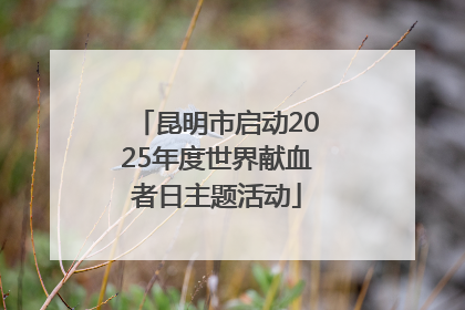 昆明市启动2025年度世界献血者日主题活动