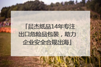晨杰纸品14年专注出口危险品包装，助力企业安全合规出海