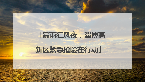 暴雨狂风夜，淄博高新区紧急抢险在行动