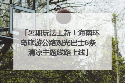暑期玩法上新！海南环岛旅游公路观光巴士6条清凉主题线路上线