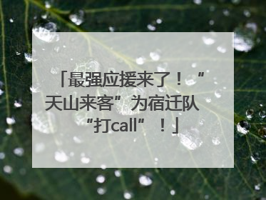 最强应援来了！“天山来客”为宿迁队“打call”！