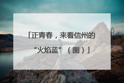 正青春，来看信州的“火焰蓝”（图）