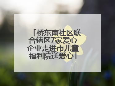 桥东南社区联合辖区7家爱心企业走进市儿童福利院送爱心