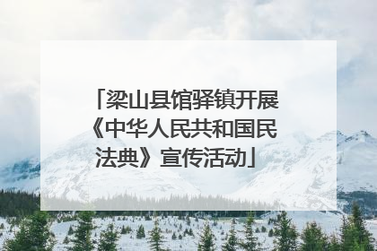 梁山县馆驿镇开展《中华人民共和国民法典》宣传活动