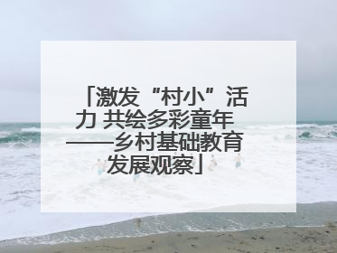 激发“村小”活力 共绘多彩童年——乡村基础教育发展观察