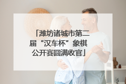 潍坊诸城市第二届“汉车杯”象棋公开赛圆满收官