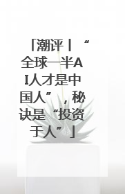 潮评丨“全球一半AI人才是中国人”，秘诀是“投资于人”