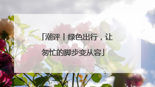 潮评丨绿色出行，让匆忙的脚步变从容