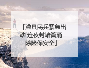 澧县民兵紧急出动 连夜封堵管涌除险保安全