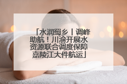 水润蜀乡丨调峰助航！川渝开展水资源联合调度保障嘉陵江大件航运