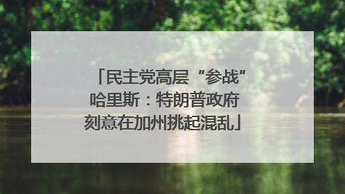 民主党高层“参战” 哈里斯：特朗普政府刻意在加州挑起混乱