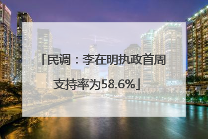 民调：李在明执政首周支持率为58.6%