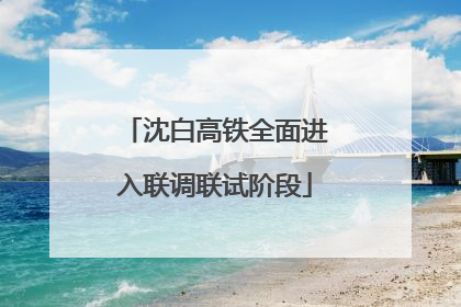 沈白高铁全面进入联调联试阶段