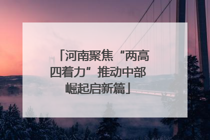 河南聚焦“两高四着力”推动中部崛起启新篇