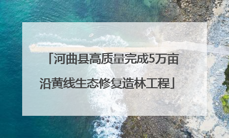 河曲县高质量完成5万亩沿黄线生态修复造林工程