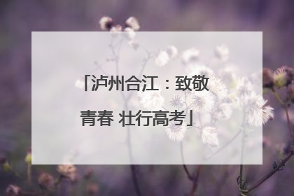 泸州合江：致敬青春 壮行高考