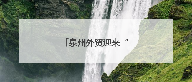 泉州外贸迎来“军团作战”时代