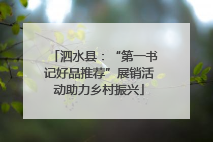 泗水县：“第一书记好品推荐”展销活动助力乡村振兴