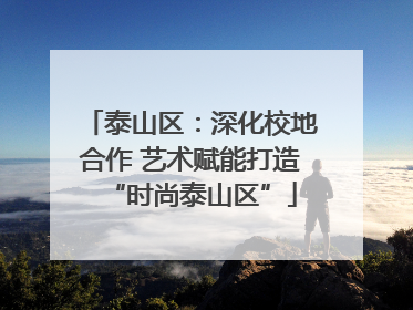 泰山区：深化校地合作 艺术赋能打造“时尚泰山区”