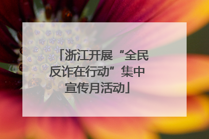 浙江开展“全民反诈在行动”集中宣传月活动