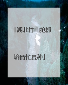 湖北竹山抢抓墒情忙夏种
