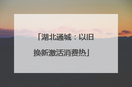 湖北通城：以旧换新激活消费热