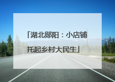 湖北郧阳：小店铺托起乡村大民生