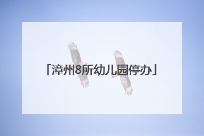 漳州8所幼儿园停办