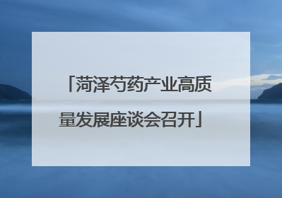 菏泽芍药产业高质量发展座谈会召开