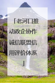 老河口推动政企协作诚信联盟信用评价体系