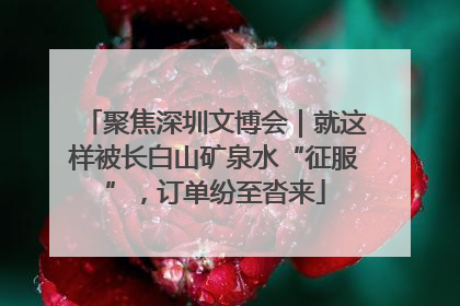 聚焦深圳文博会｜就这样被长白山矿泉水“征服”，订单纷至沓来
