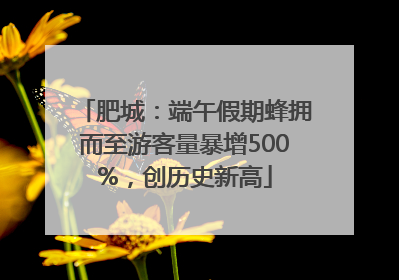 肥城：端午假期蜂拥而至游客量暴增500%，创历史新高